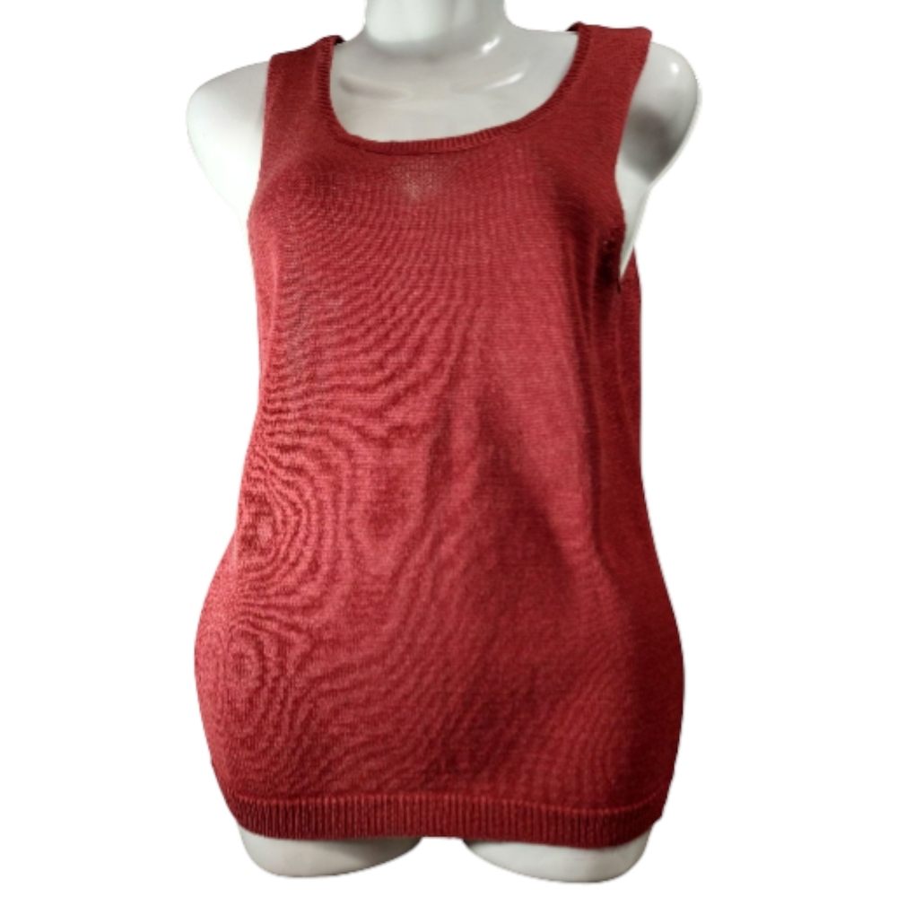 XS Coldwater Creek Brick Red Knit Top - Sweater Shell